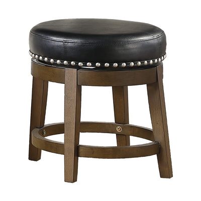 Westby Short Round Swivel Stool, Black - MA-5681BLK-18