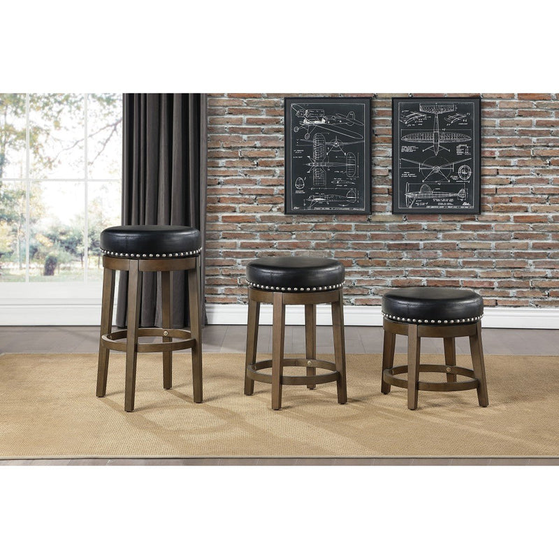 Westby Medium Round Swivel Counter Height Stool, Black - MA-5681BLK-24