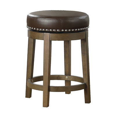 Westby Medium Round Swivel Counter Height Stool, Brown - MA-5681BRW-24