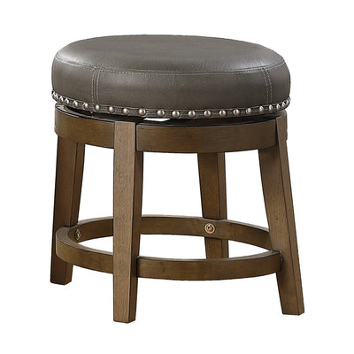 Westby Short Round Swivel Stool, Gray - MA-5681GRY-18