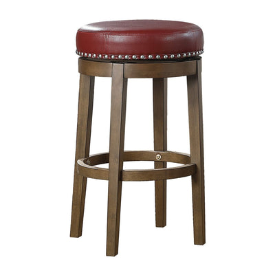 Westby Tall Round Swivel Pub Height Stool, Red - MA-5681RED-29