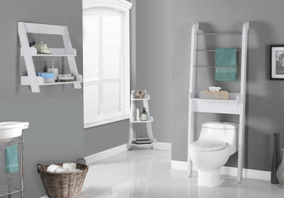 Bathroom Accent - 24"H / White Wall Mount Shelf - I 3439