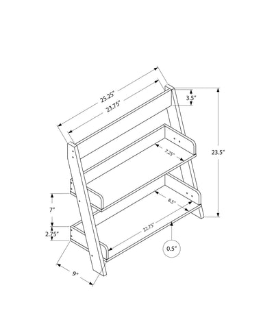 Bathroom Accent - 24"H / White Wall Mount Shelf - I 3439