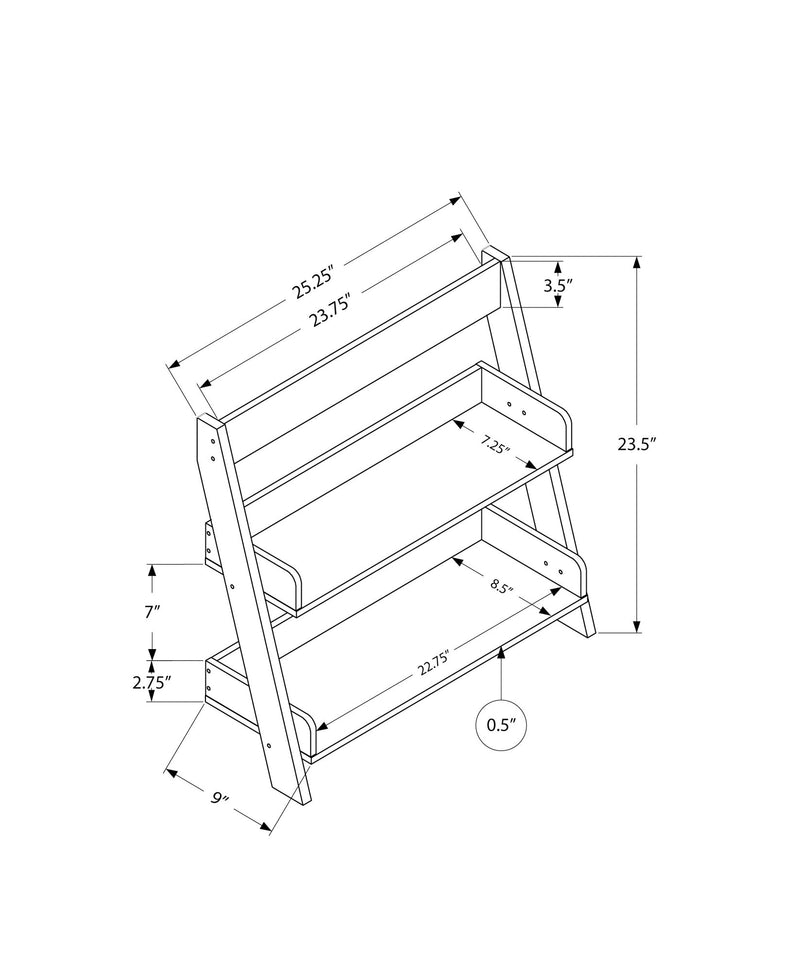 Bathroom Accent - 24"H / White Wall Mount Shelf - I 3439