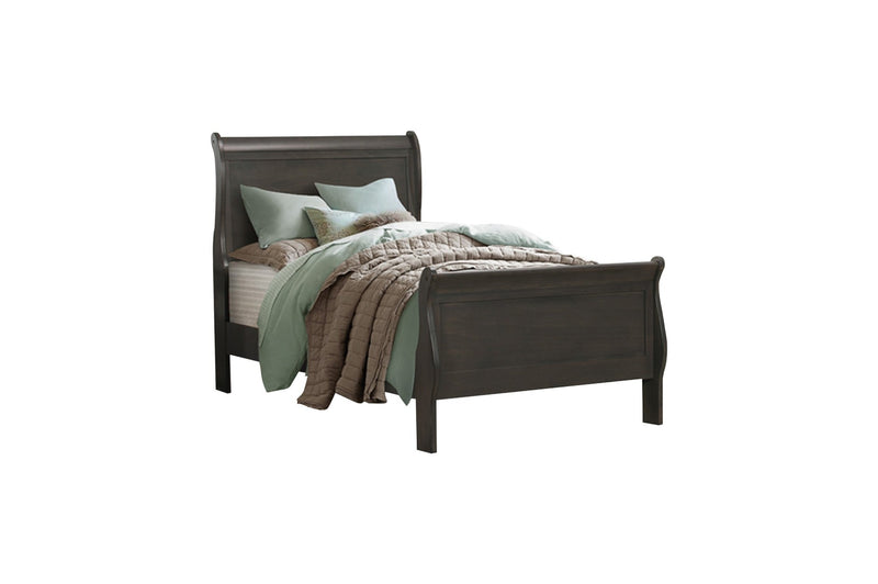 Coastal Grey Sleigh Bed - BO-LP-DB