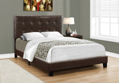 Bed - Full Size / Dark Brown Leather-Look - I 5922F