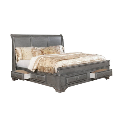 Milton Grey King Storage Bed