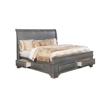 Milton Grey Queen Storage Bed