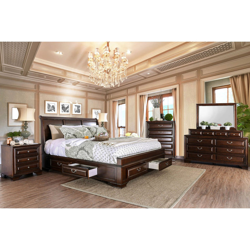 Queen bed with storage