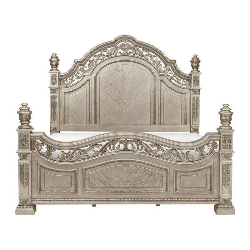 Catalonia Platinum Gold Queen Bed - MA-1824PG-1*