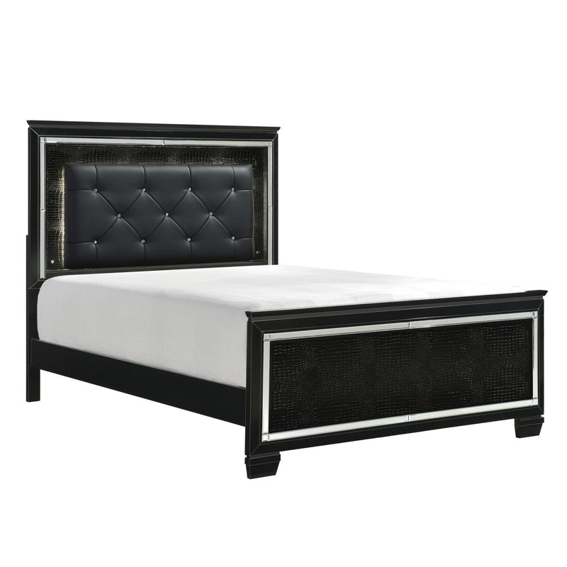 Allura Black Queen Bed, LED Lighting - MA-1916BK-1*