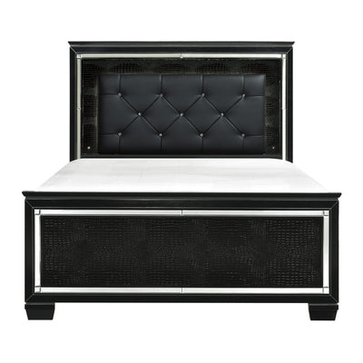 Allura Black Queen Bed, LED Lighting - MA-1916BK-1*