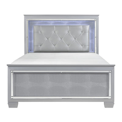 Allura Silver Eastern King Bed, LED Lighting - MA-1916K-1EK*