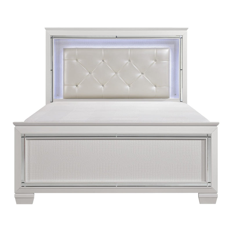 Allura White Queen Bed, LED Lighting - MA-1916W-1*