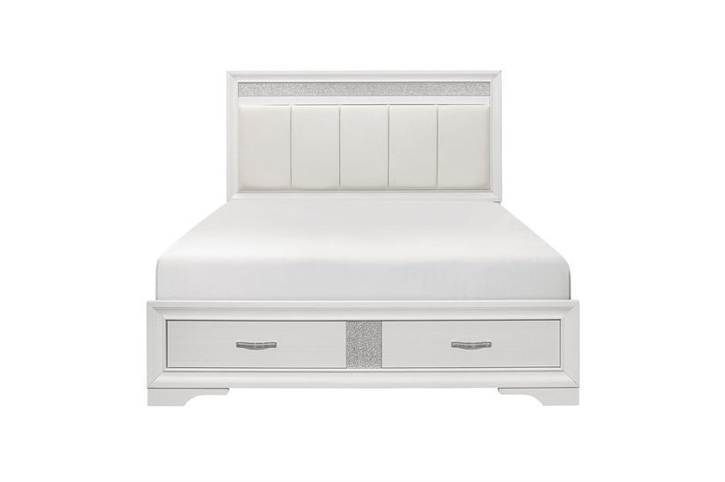 White Luster Bedroom Collection - MA-1505W-5pcsQ