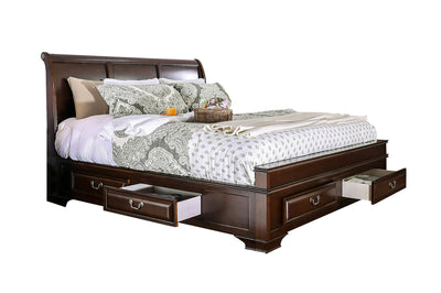 Cherry brown storage bed