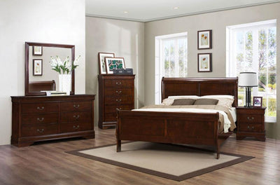 Mayville Dark Cherry Bedroom Collection - MA-2147/BO-LP-CH-Q-5PCS