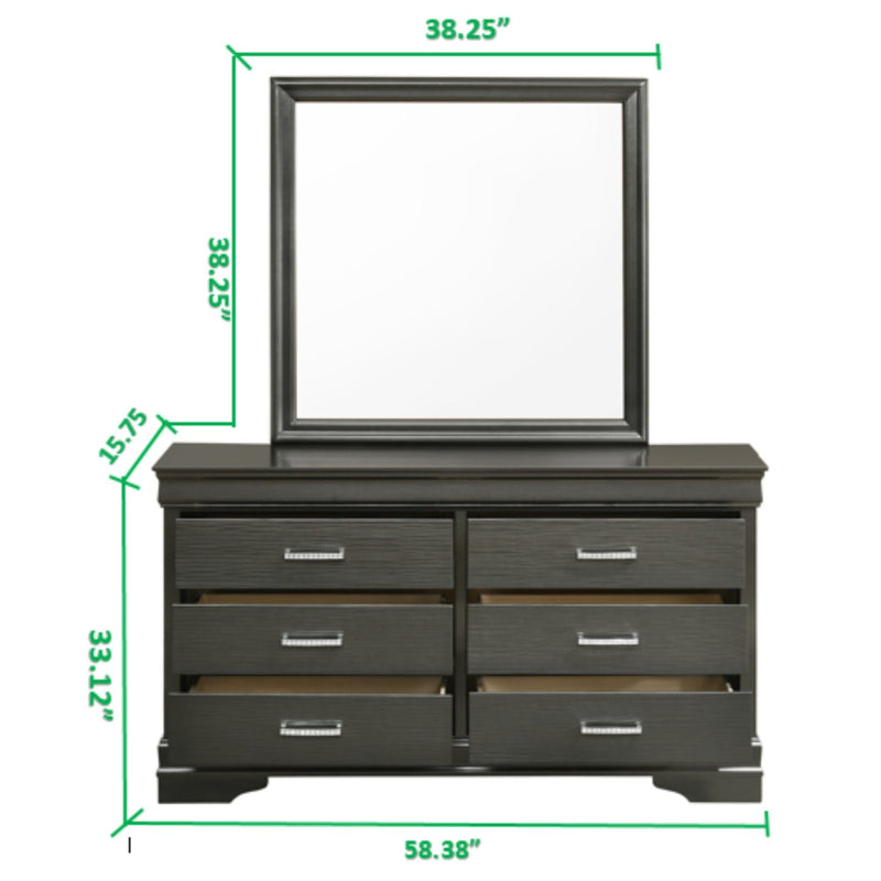 Brooklyn Bedroom Dresser/Mirror - ME-1161-D