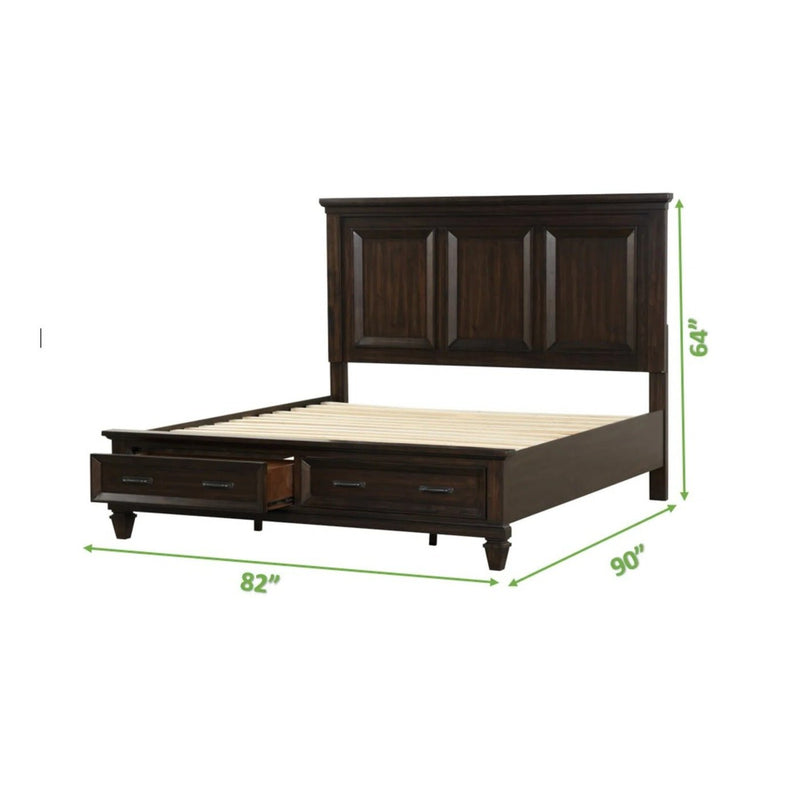 Hamilton Brown Storage Bed - ME-1251B-K