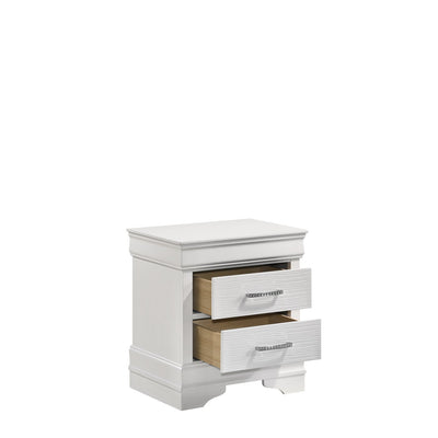 Brooklyn White Collection Nightstand - ME-BrooklynW-NS