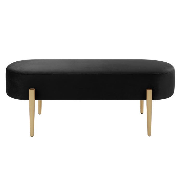 Black Cara Collection Accent Bench - MA-1139BK-14