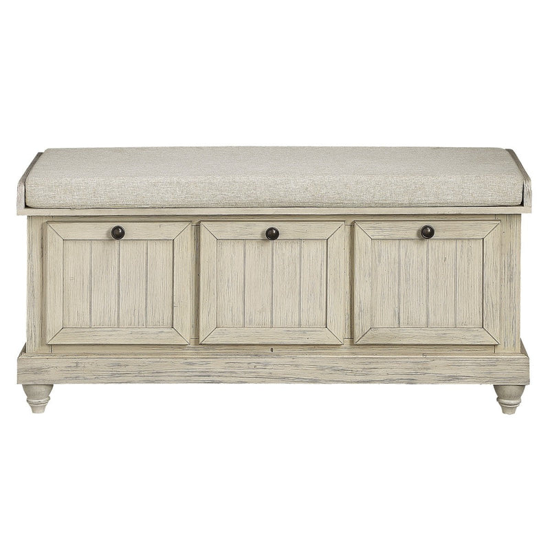 Woodwell Beige Solid Wood Rustic Bench - MA-4586W