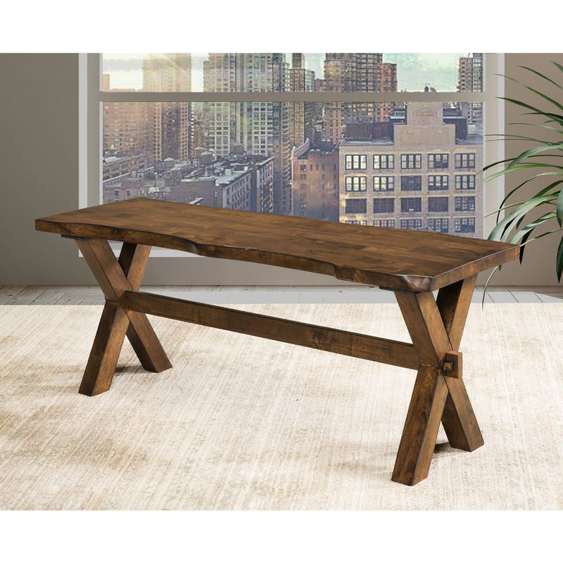 Pandora Bench Solid Wood Live Edge Oak Finish