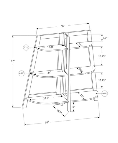 Bookcase - 48"H / Espresso Accent Etagere - I 2426