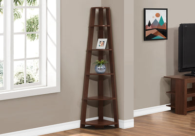 Bookcase - 72"H / Cherry Corner Accent Etagere - I 2494