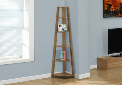 Bookcase - 72"H / Walnut Corner Etagere - I 2498