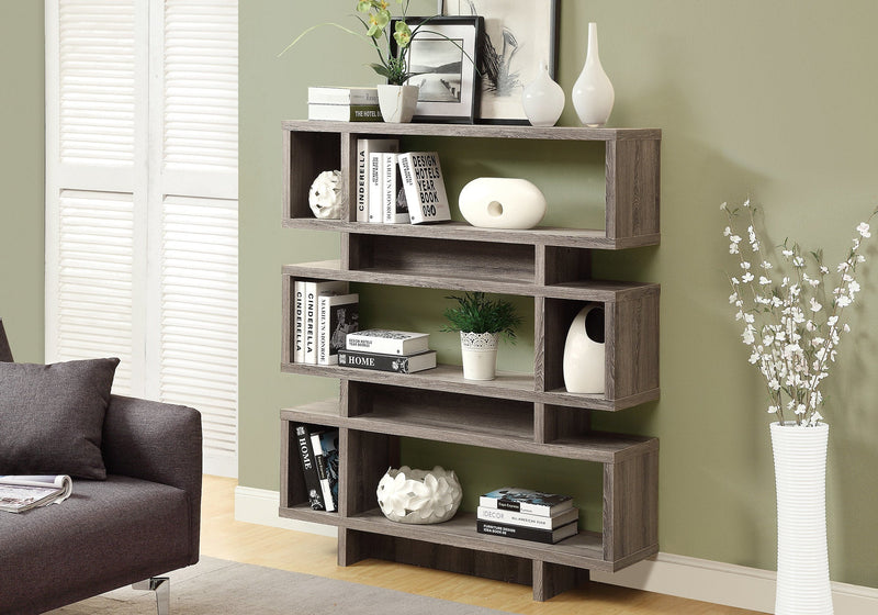 Bookcase - 55"H / Dark Taupe Modern Style - I 3251