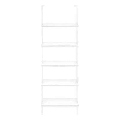 Bookcase - 72"H Ladder White / White Metal - I 3687