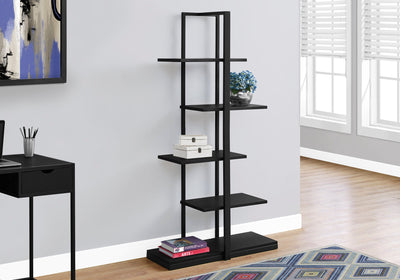 Bookcase - 60"H / Black / Black Metal - I 7231