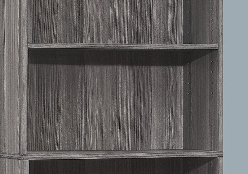 Bookcase - 72"H / Grey With 5 Shelves - I 7469