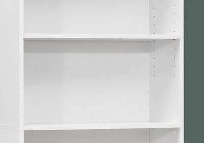 Bookcase - 72"H / White With 5 Shelves - I 7470