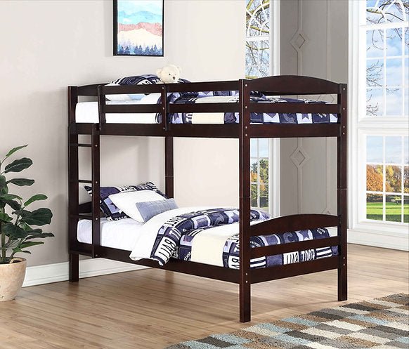 Twin/Twin Espresso Bunk Bed - IF-B-124-E