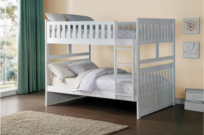 Double/Double Bunkbed with Chest and Night Stand Options - MA-B2053FFW