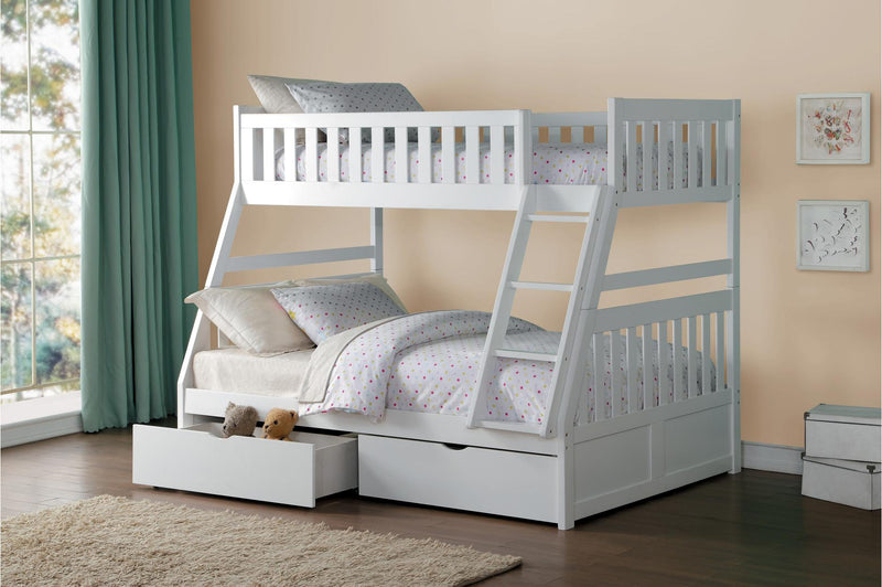 Single/Double Bunkbed with Chest and Night Stand Options - MA-B2053TFW+MA-B2053W-T