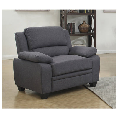 Grey Fabric Chair With High Back And Pillows Over The Arms - MA-9151GY-1