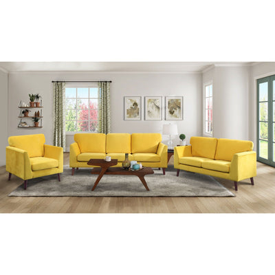 Tolley Collection Yellow velvet Fabric Chair - MA-9338YW-1