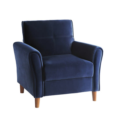 Dunleith Collection Chair Blue Velvet Fabric - MA-9348BUE-1