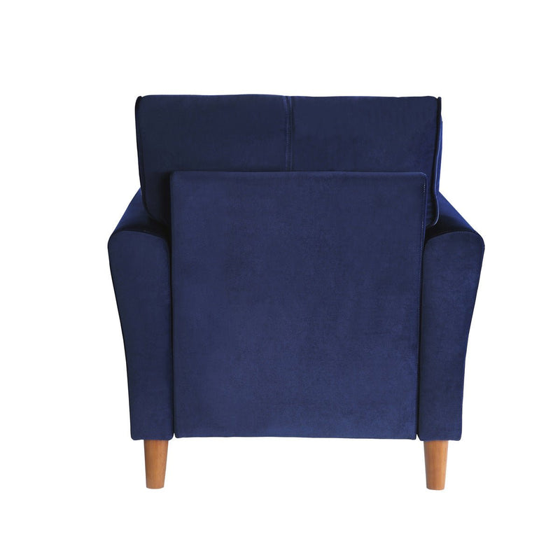 Dunleith Collection Chair Blue Velvet Fabric - MA-9348BUE-1