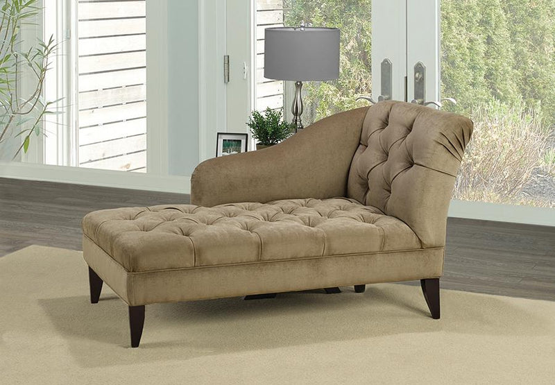 Right / Left Arm Facing Velvet-Style Fabric Chaise - R-854