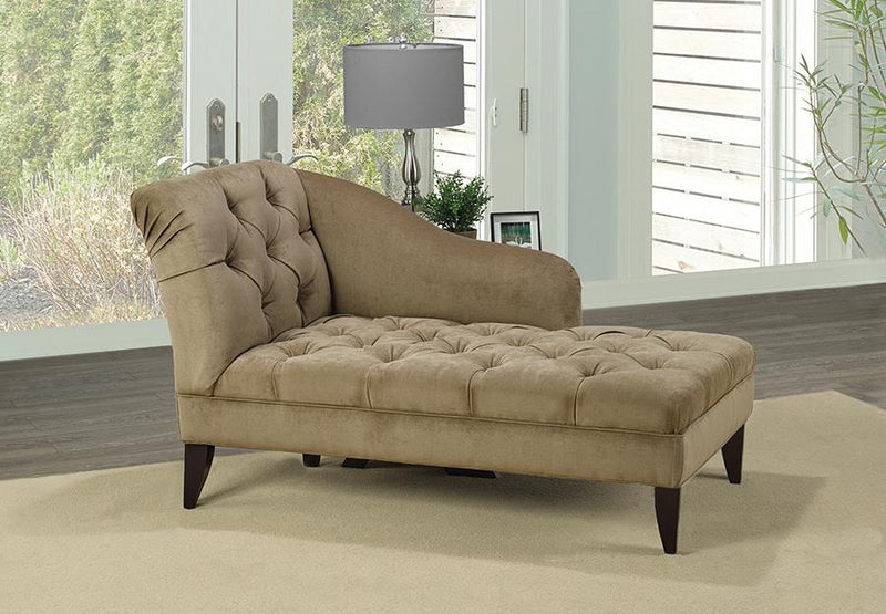 Right / Left Arm Facing Velvet-Style Fabric Chaise - R-855