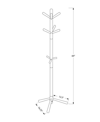 Coat Rack - 69"H / White Wood Contemporary Style - I 2002