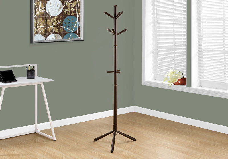 Coat Rack - 69"H / Cappuccino Wood Contemporary Style - I 2004