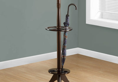 Coat Rack - 71"H / Dark Cherry With An Umbrella Holder - I 2005