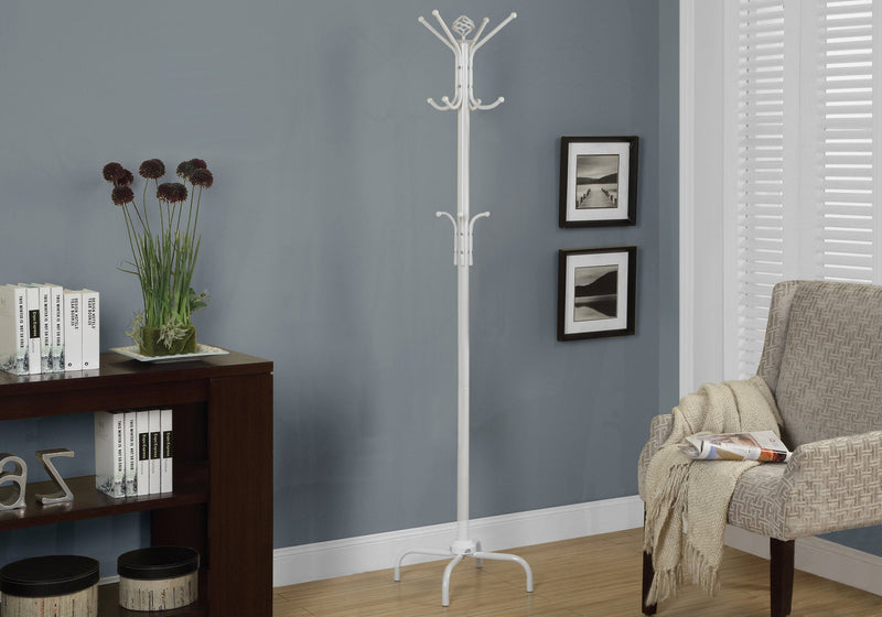 Coat Rack - 70"H / White Metal - I 2006