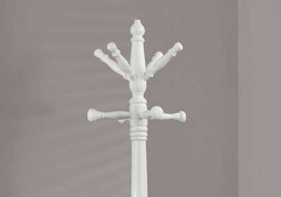 Coat Rack - 73"H / Antique White Wood Traditional Style - I 2013