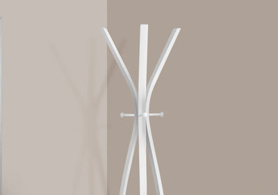 Coat Rack - 72"H / White Metal Contemporary Style - I 2014